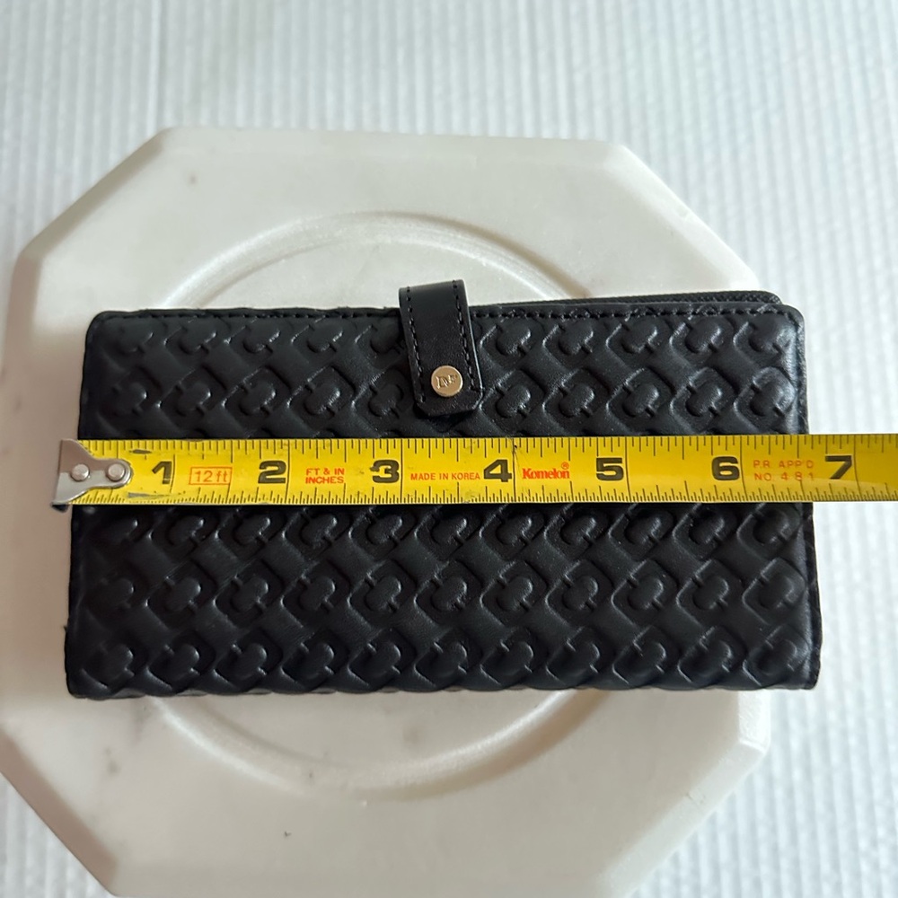 Diane Von Furstenberg Black Embossed Wallet - Picture 4 of 5